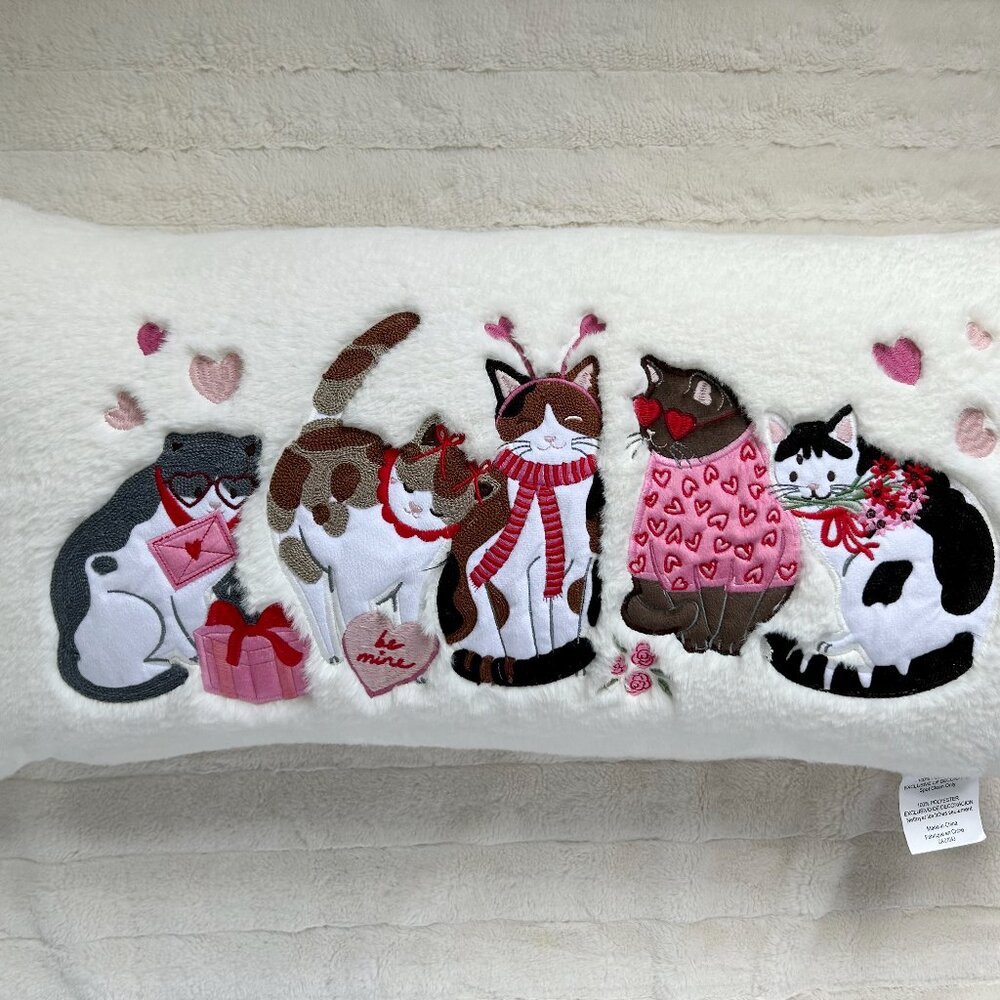 Valentine's Day Cat Pillow *NWT*